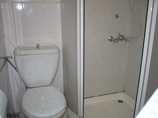 Toilet and shower cubicle of the apartment in Sevastopol